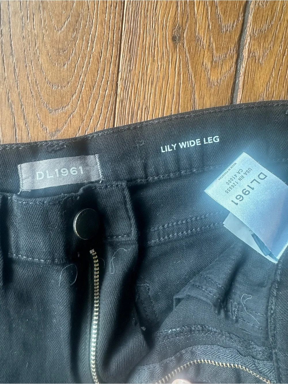 DL1961 Girl’s Black Wide-Leg Chinos